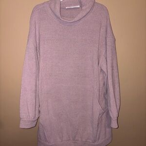 Free People size L mauve hooded tunic